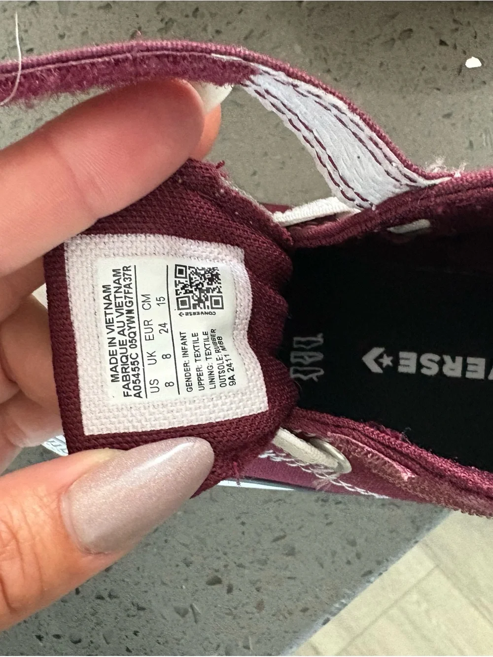 Converse Kids Burgundy and White High-Top Sneakers